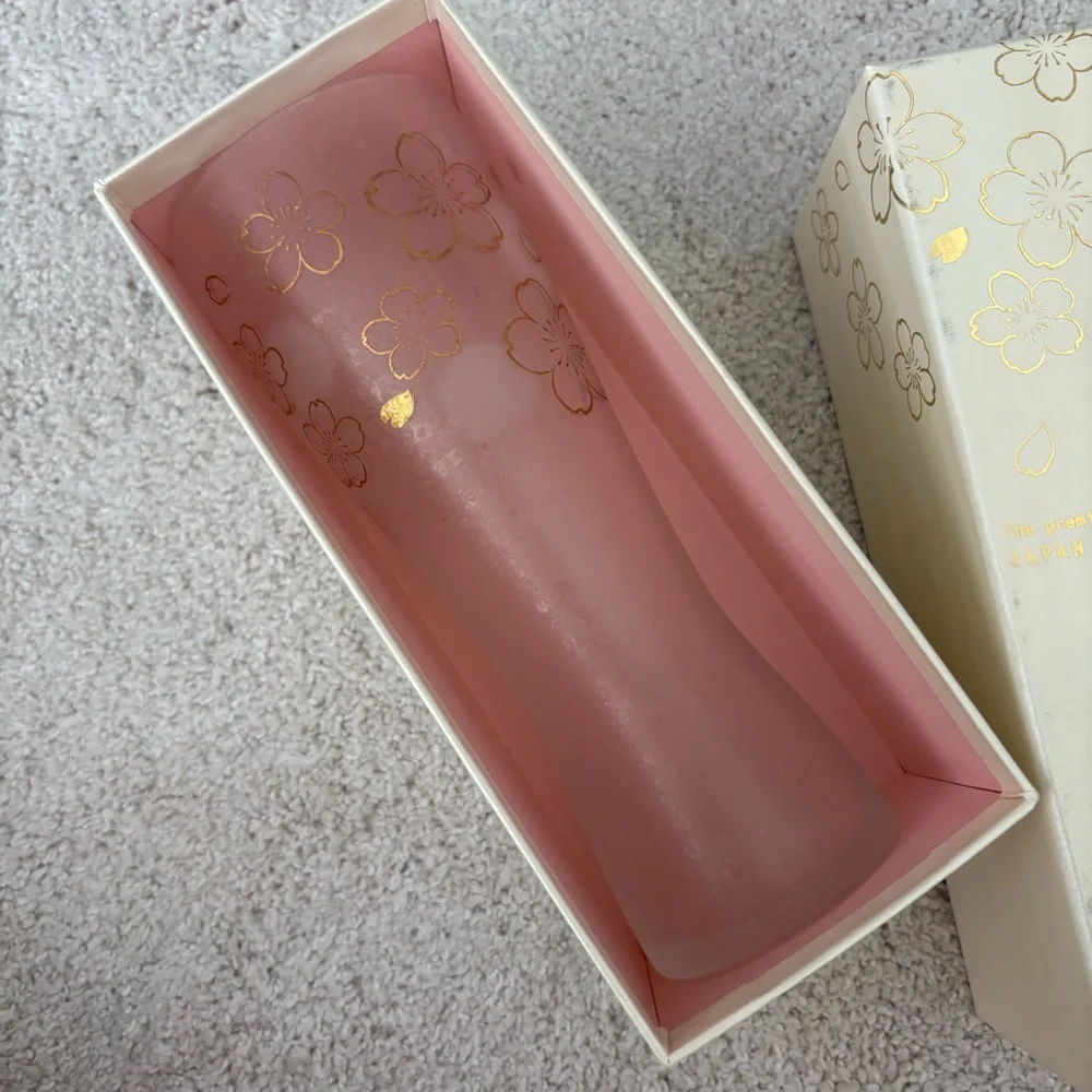 Japan Best Beer Glass Floral Frosted Glass Vase